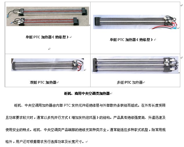 柜机、商用中央空调类加热器